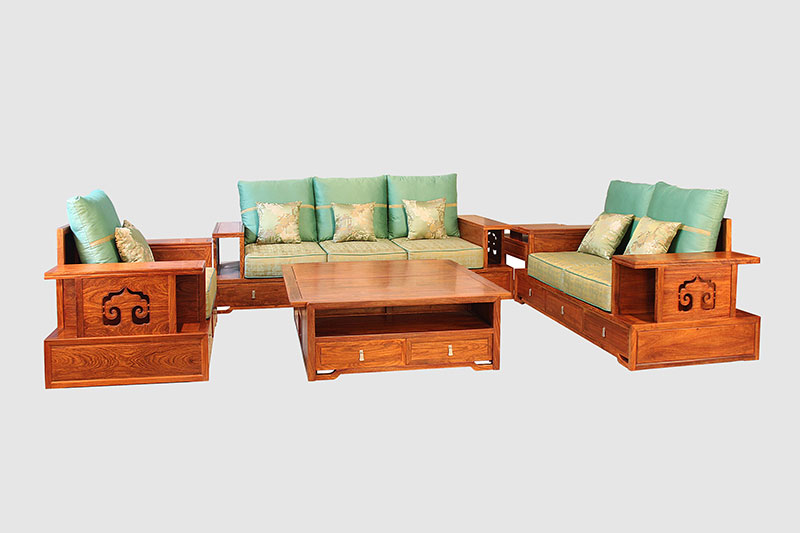 海曙中式实木沙发简直太美了
